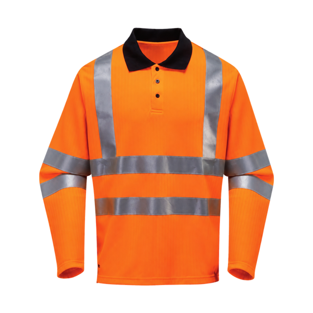 High Visibility Long Sleeve Safety Polo Shirt